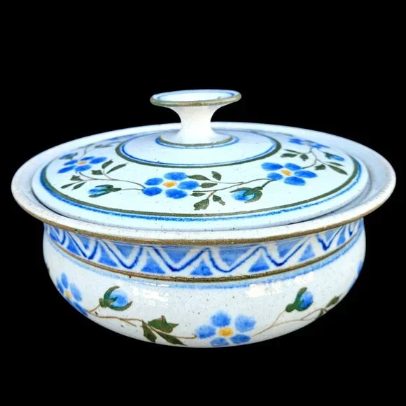 Vintage Studio Pottery Stoneware Ceramic Caserole with Lid Signed Gisela 1979 - Picture 14 of 14